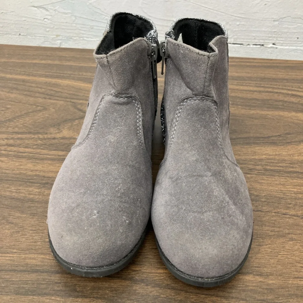 Toddler Girls Grey Boots With Bow Size 12 NWOT